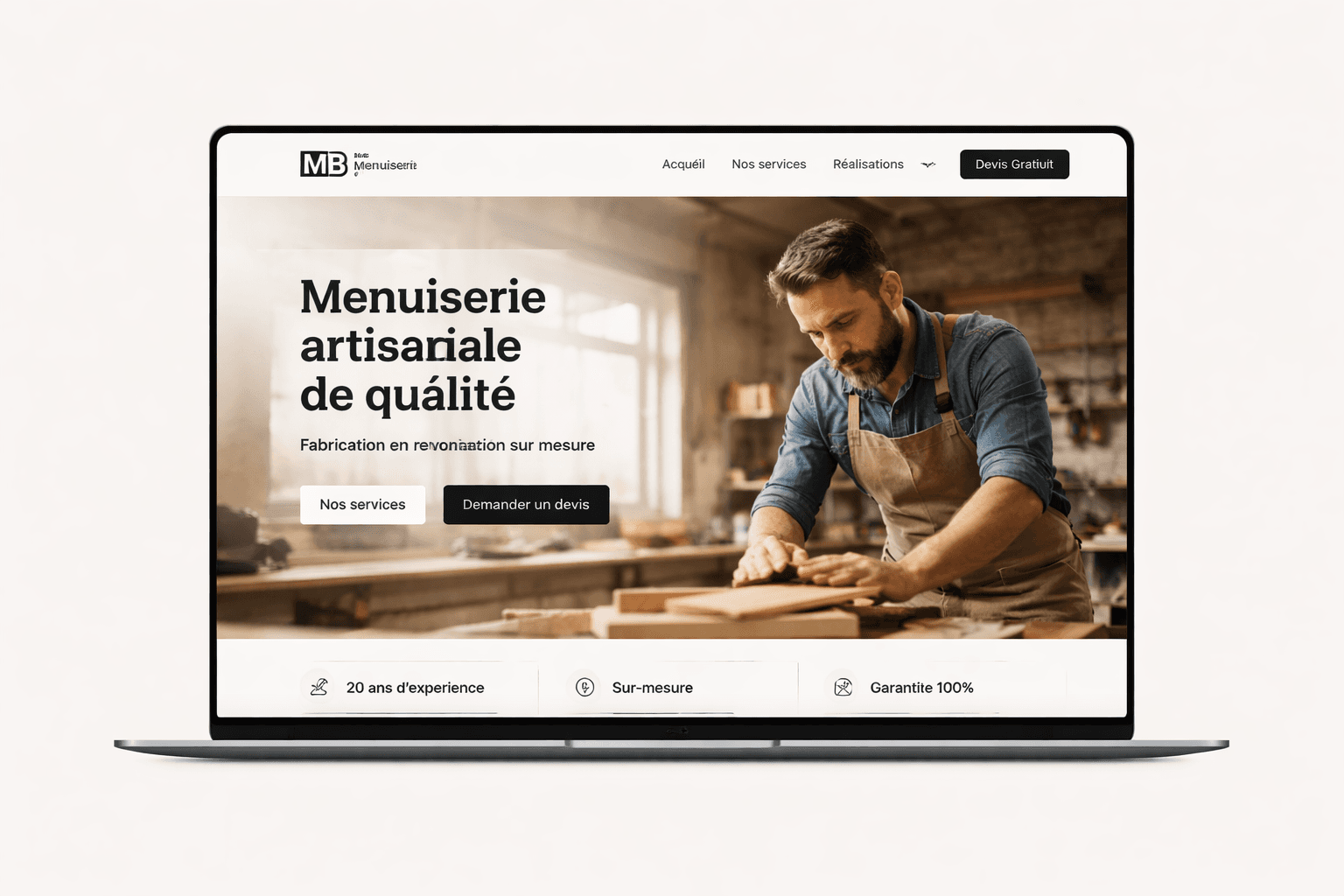 Landing SaaS – Gestion de projet